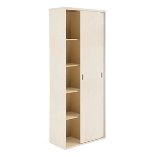 Modulus uredski ormar s kliznim vratima, 2000x800 mm, breza