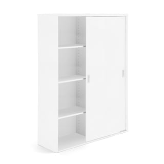 Kancelárska skriňa s posuvnými dverami MODULUS XL, 1600x1200 mm, biela
