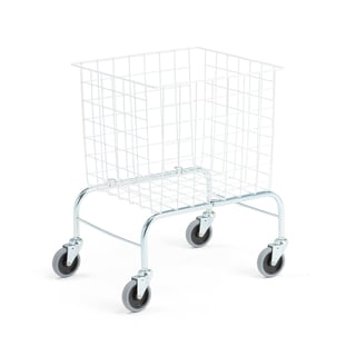 Laundry trolley with removable basket