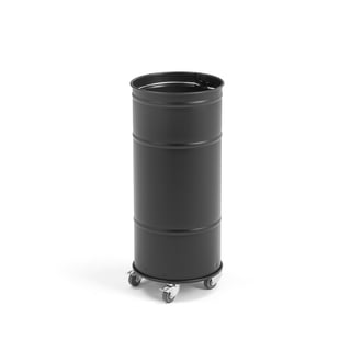 Avfallsbehållare BROOKLYN, Ø 330x735 mm, svart