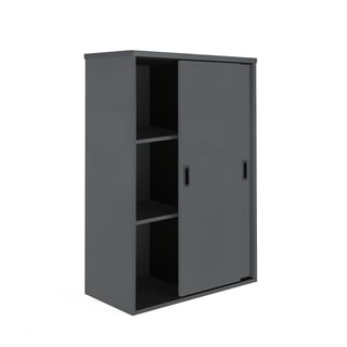 Schiebetürschrank MODULUS, 1200 x 800 mm, schwarz