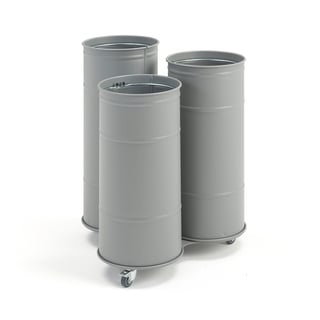 Avfallsbehållare BROOKLYN, Ø680x830 mm, grå