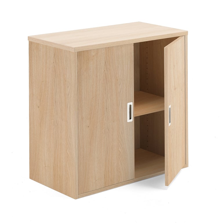 Office storage cabinet MODULUS, 800x800x400 mm, oak | AJ Products