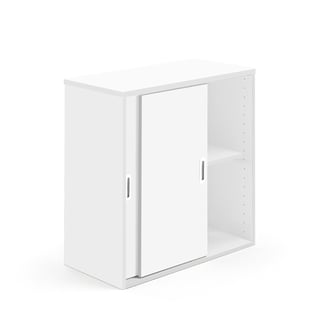 Modulus uredski ormar s kliznim vratima, 800x800 mm, bijeli