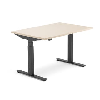 Modulus radni stol, 1200x800 mm, crni okvir, breza