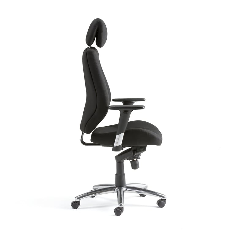 Bürostuhl STIRLING mit hoher Rückenlehne, Textilbezug schwarz