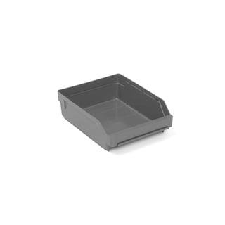 Plastový box na súčiastky REACH, Š 240 x H 300 x V 95 mm, šedý