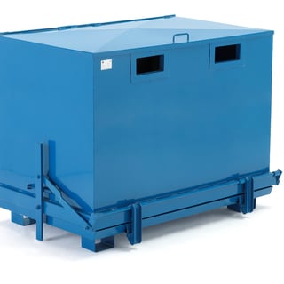 Container AMASS mit Klappboden und Deckel, 1800 l, blau