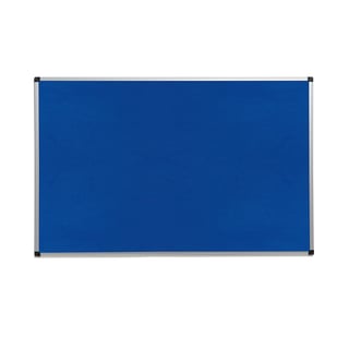 Pinnwand MARIA, 2000 x 1200 mm, Aluminium/Textilbezug blau