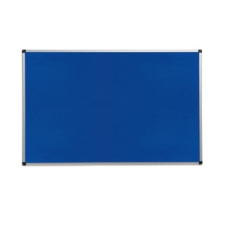 Mededelingenbord MARIA, 2000 x 1200 mm, blauw, alu frame
