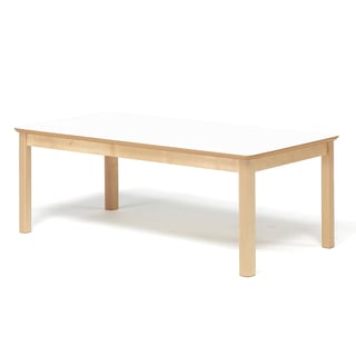 Children's table ZET, birch with white, 1200x600x500 mm