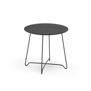 Soffbord IRIS, Ø500 mm, svart, svart stativ