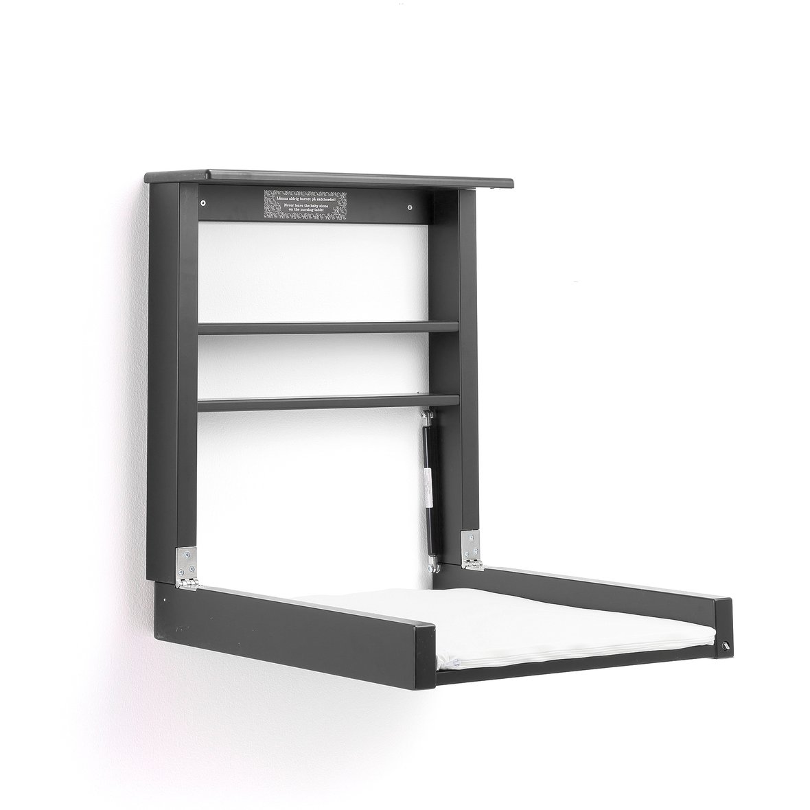 Wallmounted changing table ROBUST, black AJ Products