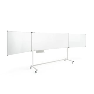 Mobil whiteboard MEGAN, 3-delt, H1000 B2000–4000 mm