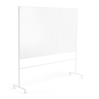 Mobiles Whiteboard EMMA, doppelseitig, 2000 x 1200 mm, Gestell weiß