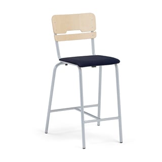 Mokyklinė kėdė SCIENTIA, H650mm, beržas, juodas audinys