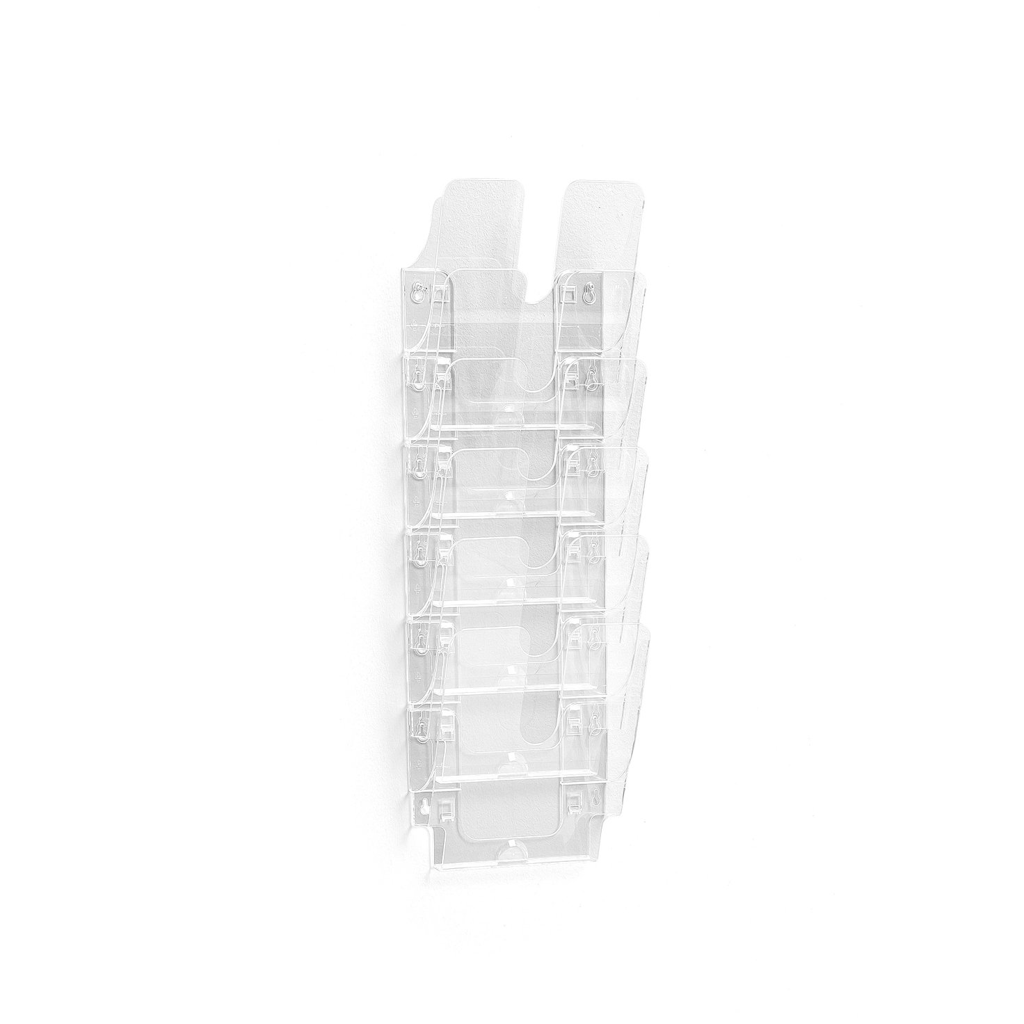 Brochure rack EDITION, 6 A4 portrait comps, transparent AJ Products