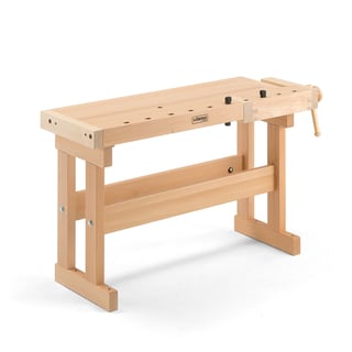 Wooden carpenter's workbench, 1070x400x750 mm, beech