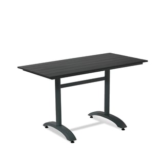 Rektangulärt bord PIAZZA, 1200x700 mm,  svart, svart aintwood