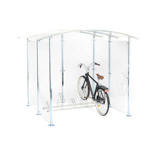 Cykelgarage GROUP, 2200x2150x2150 mm, galvat stål, plexiglas