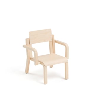 Children's chair DANTE with armrests, H 260 mm, birch, birch laminate