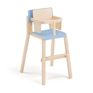 Høy barnestol DANTE, med armlener og bøyle, H500 mm, blå laminat