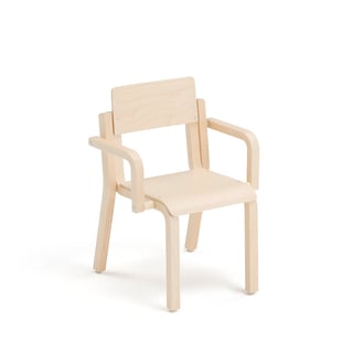 Children's chair DANTE with armrests, H 310 mm, birch, birch laminate