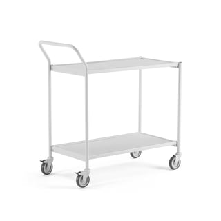 Table trolley COME, 2 shelves, 800x425 mm, grey
