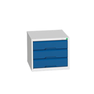 Under bench storage BOTT®, 3 drawer unit, 450x525x550 mm