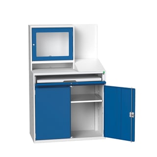 Computer workstation BOTT®, enclosed top with writing surface