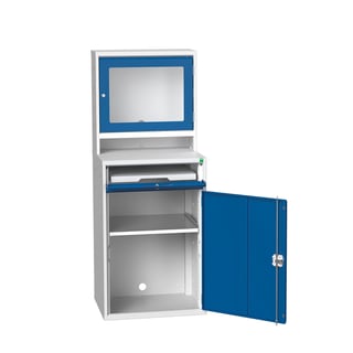 Computer workstation BOTT®, enclosed top for flat screen monitor