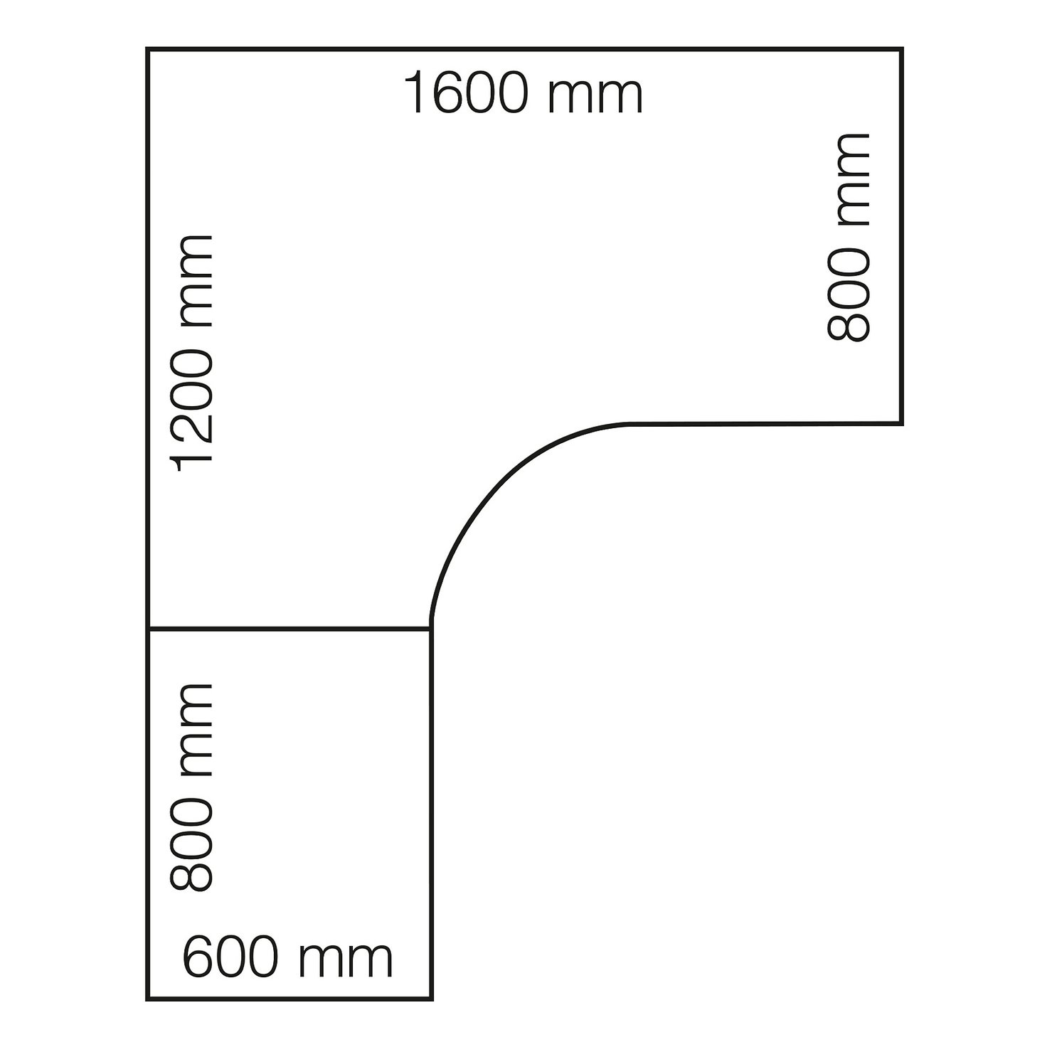 Hjørneskrivebord FLEXUS, hev/senk, L1600 B2000 mm, sølv, grå | AJ Produkter