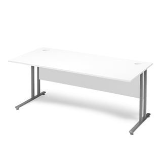 Straight desk FLEXUS, 1600x800 mm, white laminate