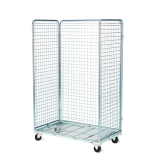 Cage trolley HILL, 400 kg load, 1150x665x1790 mm