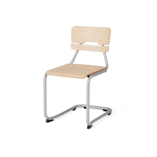 Classroom chair LEGERE II, H 450 mm, birch