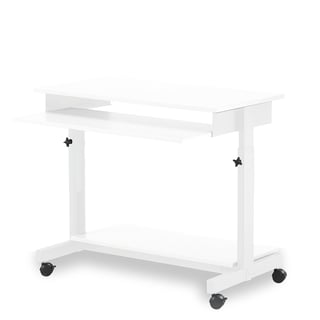 Počítačový stůl LOGIC, 780x500 mm, výška 700-820 mm, bílá