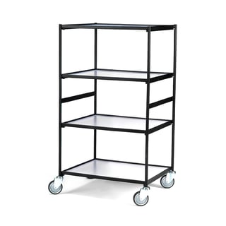 Shelf trolley LINER, 4 shelves, 850x640x1460 mm
