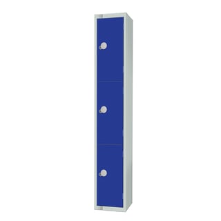Elite locker, 3 door, 1800x300x450 mm, dark blue