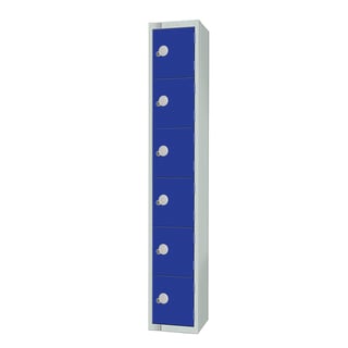 Elite locker, 6 door, 1800x300x450 mm, dark blue