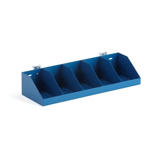 Storage compartment shelf for tool panel, W 500 mm, blue