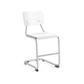 Classroom chair LEGERE II, H 500 mm, white