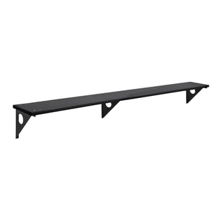 Wall mounted changing room bench STADIUM, 2000x360 mm, black