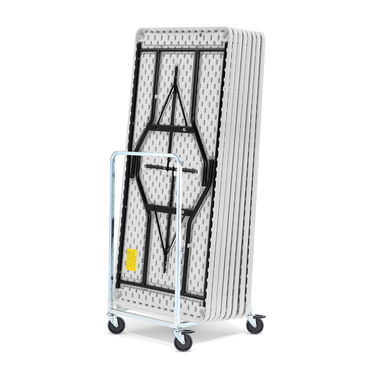 8 folding tables + trolley, 760x1830mm AJ Products