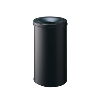 Round safe waste bin, Ø 375x662 mm, 60 L, black