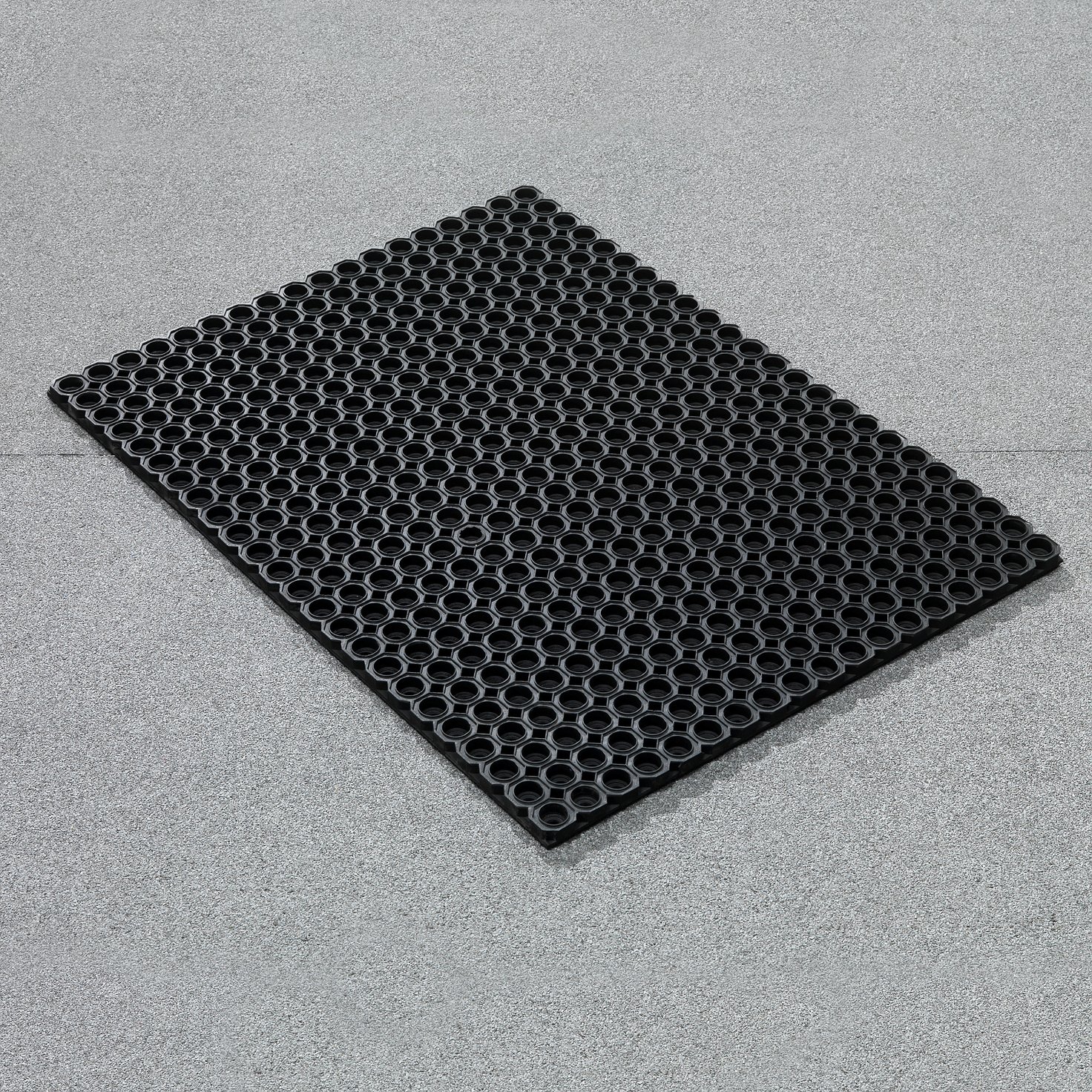 Rubber door mat EFFECT, 1000x750 mm, black | AJ Products