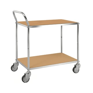 ESD table trolley, 2 shelves, 850x435x950 mm
