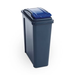 Recycling bin, 400x190x510 mm, 25 L, blue lid