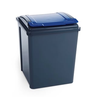 Recycling bin, 390x400x510 mm, 50 L, blue lid