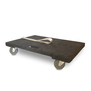 Padded timber dolly, 300 kg load, 760x460x160 mm
