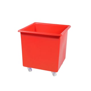 Mobile container truck, 480x460x460 mm, 72 L, red